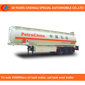 Tri-Axle 45000liters Oil Tank Trailer, Uel Tank Semi Trailer